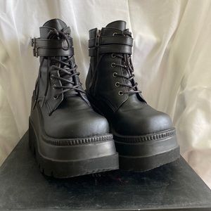 Demonia black platform shoes